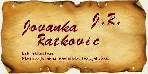 Jovanka Ratković vizit kartica